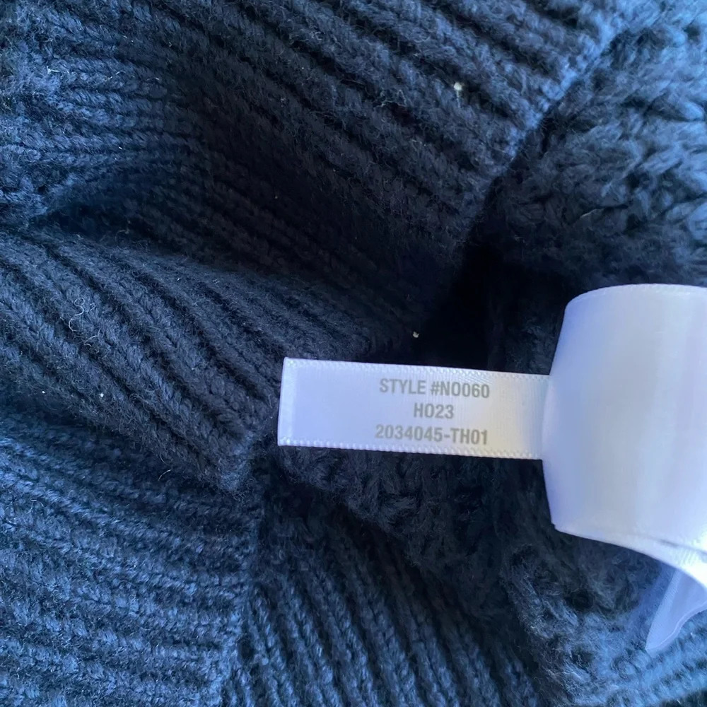 Madewell Navy Waffle-Knit Button Cardigan - Picture 7 of 9